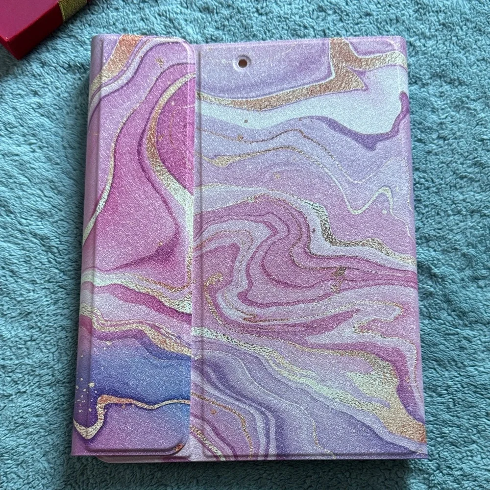 Stylish Pink Marble Tablet Case - Compatible Protective Cover